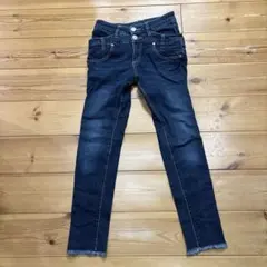 ハイウエストダークブルーデニム