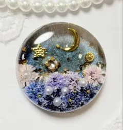 557可憐な♡レジンヘアゴム Xmas ミッドナイトブルー