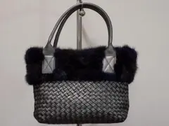 FALORNI ミンクファー付きハンドバッグ　イタリア製　数回使用
