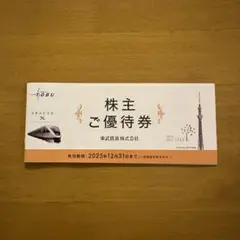 株主ご優待券 東武鉄道 株式会社