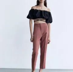 【新品タグ付】ZARA ハイウエストパンツXS