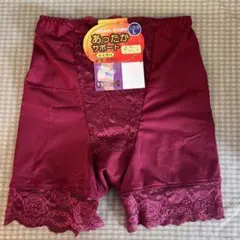 Ｌサイズ/ワインレッド/裏起毛/2分丈/小腹/ショーツガードル/あったかサポート