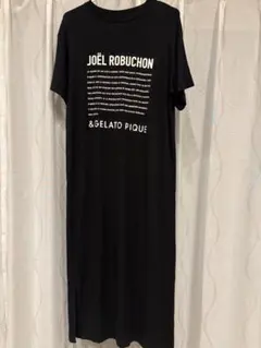 ジェラートピケ 接触冷感 ROBUCHON レーヨンロゴワンピース ロブション