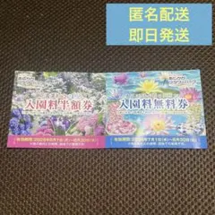 【匿名・即日発送】あしかがフラワーパーク入園料無料券&入園料半額券のサムネイル