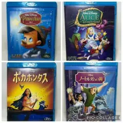 ディズニー ピノキオ アリス ポカホンタス ノートルダム ブルーレイ DVD
