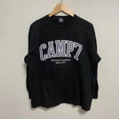 【L498】 CAMP7 ワイドロンT サイズS ブラック