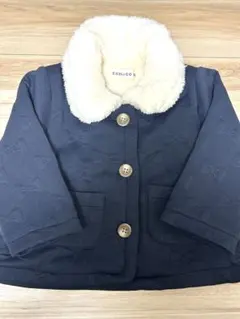 バースデイ　conoco ボアジャケット　アウター　ネイビー　90cm リボン