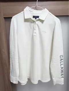 Callaway キャロウェイ 長袖ポロシャツ LL ホワイト