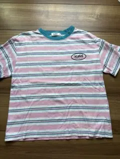 X-girl ボーダー Tシャツ ピンク×ブルーのサムネイル