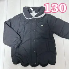 新品未使用petit mainスカラップ中綿アウター 130cm ブラック