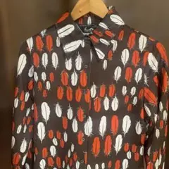 古着長袖ポリエステルシャツ