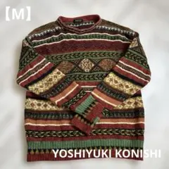 YOSHIYUKI KONISHI ニット セーター 総柄【M】コシノ　希少レアのサムネイル