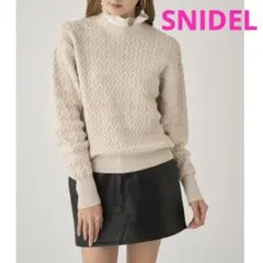 SNIDEL 襟フリル付きニット プルオーバー レディースフリーサイズ