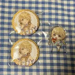 藤田ことね ローソン 缶バッジ 2個 アクリルキーホルダー セット