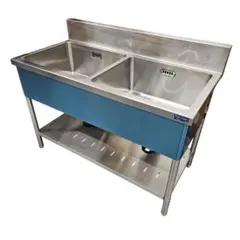 【未使用品】マルゼン2槽シンク 1200x600x800(+150)のサムネイル