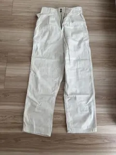 ホワイト ストレートデニム ゴムウエスト 未使用