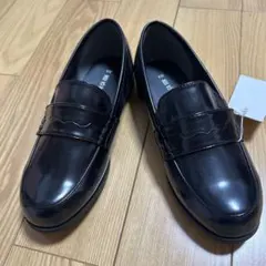 新品未使用☆コムサイズム　黒　ベーシック　ローファー23cm