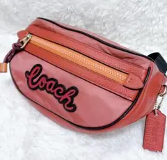 美品‼️ COACH コーチ ピンク ボディバッグ ウエストポーチ 斜めがけ