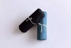 check&stripe ドットミニヨン・星の綿麻　セット