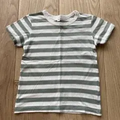 無印良品　キッズボーダーTシャツ