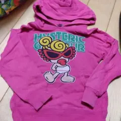 ヒステリックミニ フード付きトレーナー 100cm~ ピンク