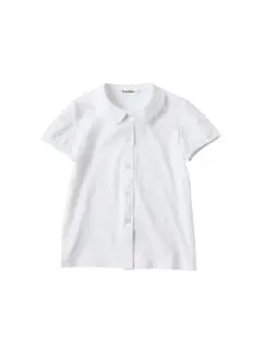 familiar 襟リボン刺繍付き半袖ブラウス160