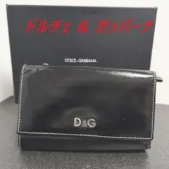 ドルガバ　長財布　黒　エナメル　D&G　ドルチェアンドガッバーナ　財布　箱付きのサムネイル