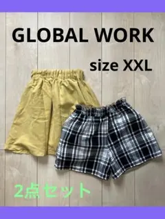 GLOBALWORK【XXL】リバーシブルショートパンツ➕フレアスカートセット★