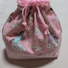 ユニコーンペガサス柄(ピンク)のお弁当袋