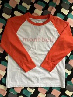 mont-bell 長袖カットソー ラッシュガード120サイズ オレンジ