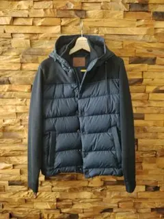 SCOTCH&SODA ネイビー 　ハイブリッドダウンジャケット　手首部分穴あり