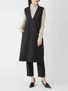 ミラオーウェン　インナー　タートルネックニット　ベージュ　1