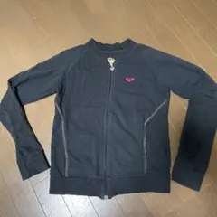 ROXY アクティブ 黒 ジップアップ トレーナー