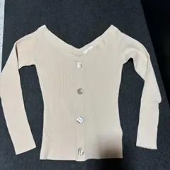 snidel スナイデル　オフショルリブニット