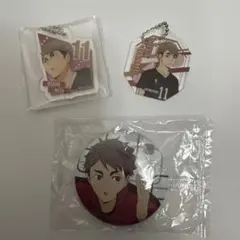 ハイキュー！！宮治　アクリルキーホルダー　缶バッジ