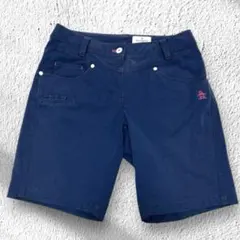 マンシングウェア　ゴルフネイビー ショートパンツ 刺繍ロゴ付き　9号 H200