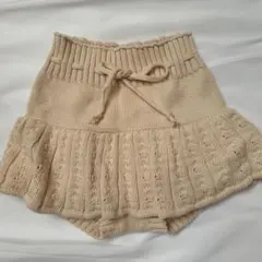 minibeigeニットブルマ