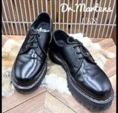 【美品】Dr.Martens 3ホール 1461 革靴　厚底　UK8 ブラック