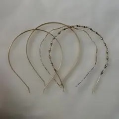 カチューシャ　ゴールド4点セット