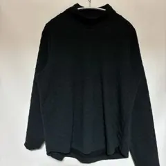 1点もの J.CREW キルティング モックネック カットソー ブラック Lのサムネイル