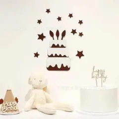 0722 誕生日 ケーキ 不織布 レターバナー ウォールデコ 飾り 祝い 記念