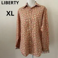 リバティ　LIBERTY 花柄チェックシャツ　イタリア製のサムネイル