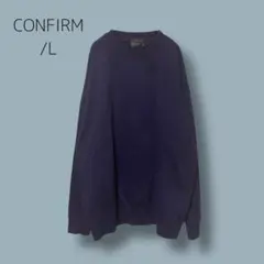 2953　【CONFIRM】　トレーナー　パープル　L　裏毛　シンプル　カラー