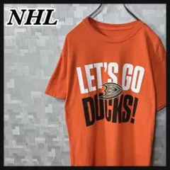 NHL Tシャツ 半袖 チーム アナハイム ダックス メンズ L程度 オレンジ