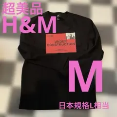 ほぼ新品！美品！Ｈ＆Ｍ ロンＴ ブラック×レーヨン　Mサイズ(日本Lサイズ相当)