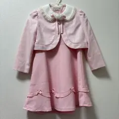 ピンク ジャケット付きドレス 130cm