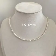 淡水ベビーパール　3.5~4mmセミラウン38cm ネックレス ハンドメイド素材