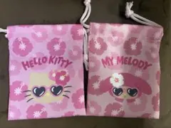 サンリオ 巾着 日焼け セリア ダイソー マイメロ　キティのサムネイル