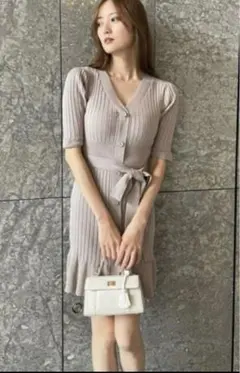 SNIDEL フロントボタンミニワンピ