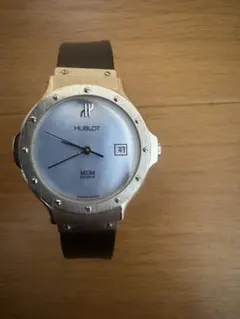 希少　ウブロ　HUBLOT MDM クラシック　ブルーシェル文字盤　腕時計　稼働のサムネイル